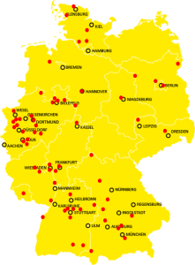 DMS locations throughout Germany