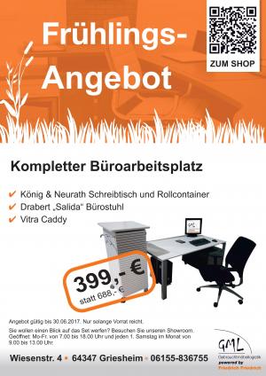 Komplettarbeitsplatz im Frühlingsangebot