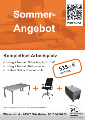 Arbeitsplatzset im Sommerangebot der GML