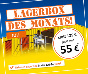 Lagerbox des Monats Juli 10cbm für 55 Euro