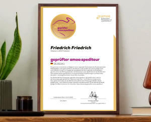 Aktuelles AMÖ-Zertifikat für Friedrich Friedrich Aktuelles AMÖ-Zertifikat für Friedrich Friedrich