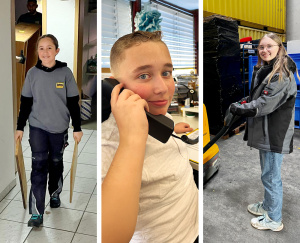 Drei Jugendliche zu Gast bei Friedrich Friedrich am Girls' und Boys'Day 2025