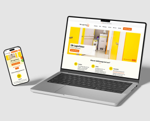 Die neue SB-Lagerhaus Homepage auf Smartphone und Laptop