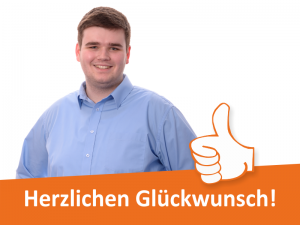 Markus Kühnel hat seine Ausbildung erfolgreich bestanden