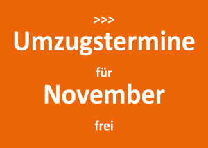 Umzugstermine im November