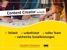 Stellenangebot Content Creator Marketing Social Media in Griesheim bei Darmstadt