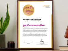 Aktuelles AMÖ-Zertifikat für Friedrich Friedrich