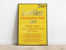 Zertifikat Seniorenfreundlicher Betrieb