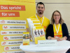 Diana Dequis und Justin Vetter auf der Job- und Ausbildungsmesse in Kranichstein