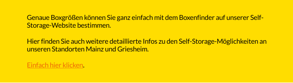 Hinweis zum Boxenfinder auf unserer Selfstorage-Website